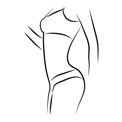 Female Body Female Figure Creative Contemporary Abstract Line Drawing Female Naked Body