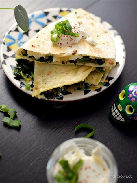 Spinat Quesadillas Mit Hackfleisch Und Feta Stilettos Sprouts