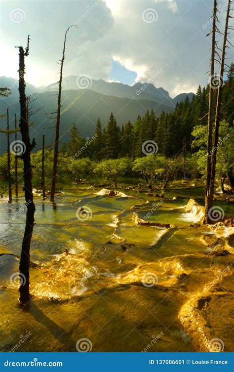 Pools at Huanglong Scenic Area Stock Image - Image of mountains, pools: 137006601