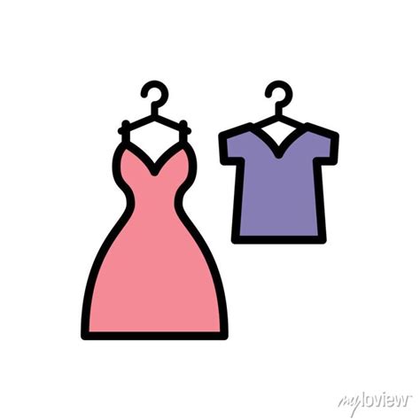 Dress On Hanger Vector