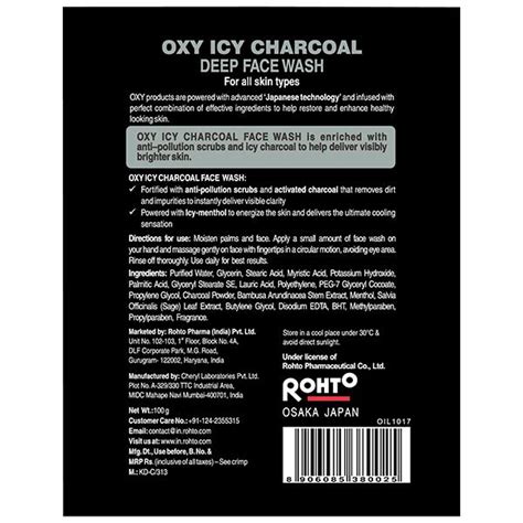 Buy OXY Icy Charcoal Deep Face Wash 100 G In Wholesale Price Online