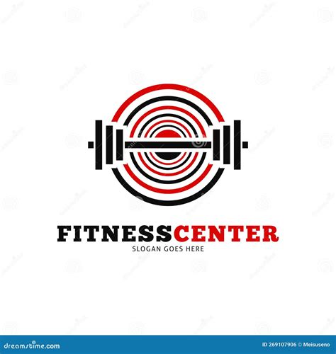 Fitness Center Icon Vector Logo Template Illustration Design Stock