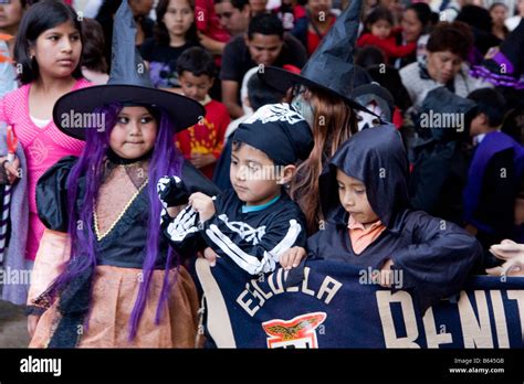 Oaxaca, Mexico. Day of the Dead. Children in Costume Parade, Procession ...