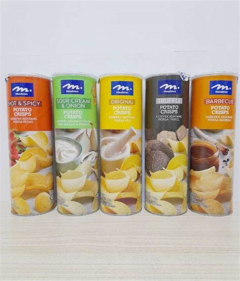 Meadows Potato Crisps Original Barbecue Sour Cream Hot Spicy Truffle Lazada