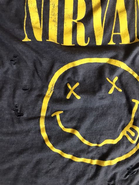 Nirvana 90s Grunge Alternative Rock Destroyed Worn Do… - Gem