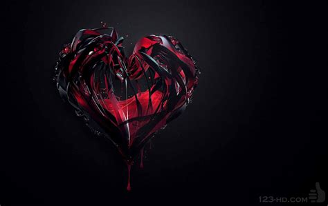Heart Black Wallpapers Top Free Heart Black Backgrounds Wallpaperaccess