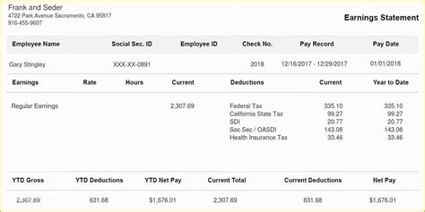 Free Fake Check Stubs Template Of Horizontal Black Pay Stub Sample Template ...