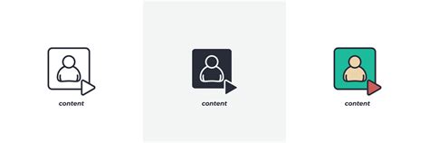 content icon  solid  filled outline colorful version outline
