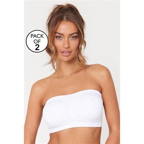 Be You Pack Bandeau Bra White Nude Isawitfirst