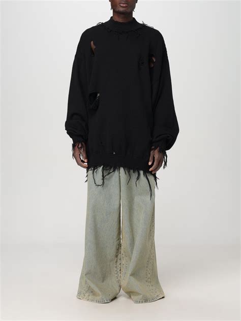 Vetements Sweater Men Black Vetements Sweater Ue64kn300b Online At