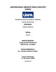 Practica Juridica II Tarea 1 Docx UNIVERSIDAD ABIERTA PARA ADULTOS