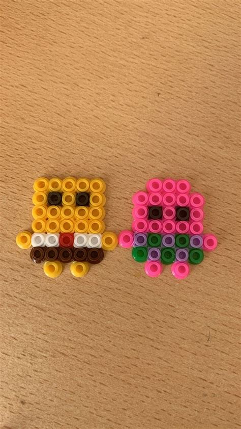 спанч боб и патрик из термомозаики | Термомозаика, Поделки, Стикер-арт