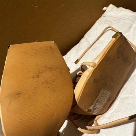 Shoes Lace Up Sandal Heels Nude And Gold Poshmark