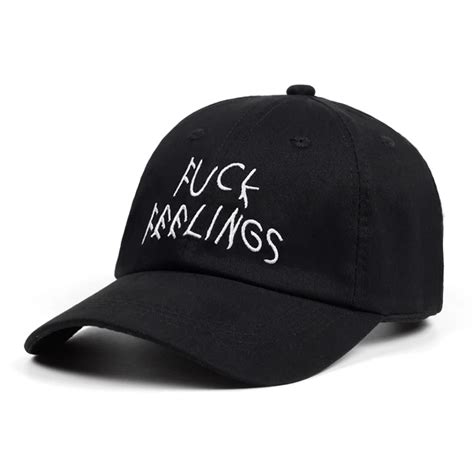 Aliexpress Buy FUCK FEELINGS Dad Hat Embroidered 100 Cotton Baseball Cap Custom Black