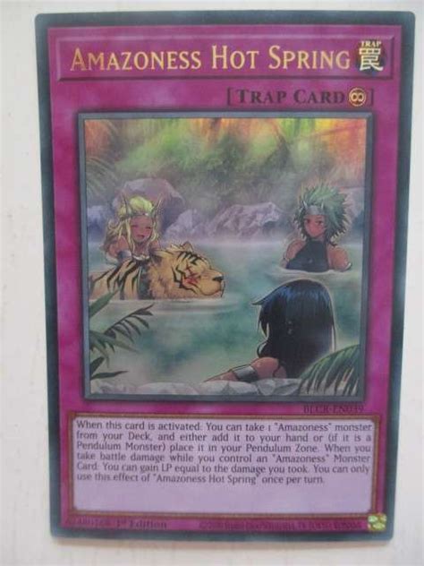 Trading Cards YU GI OH TRADING CARD AMAZONESS HOT SPRING FOIL