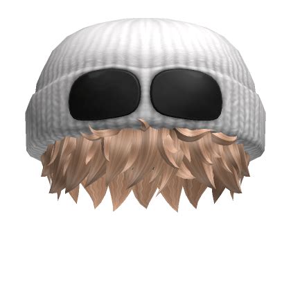 Blonde Messy Boy Hair White Goggles Beanie Roblox
