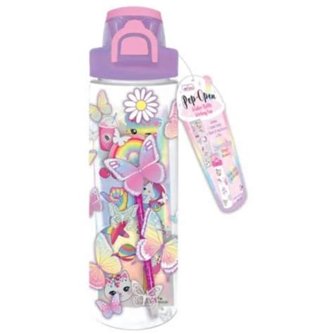 Hot Focus Tie Dye Butterfly Pop Open Water Bottle Set Unit Frys Food Stores