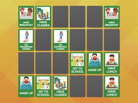 Routine Activities Matching Pairs