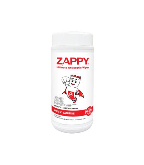 Zappy Ultimate Antiseptic Wipes Canister 70 Sheets