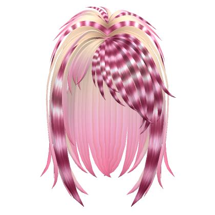 Blonde Pink Emo Scene Raccoon Straight Hair Roblox