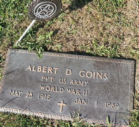 PVT Albert David Goins Jr 1916 1989 Find A Grave Memorial