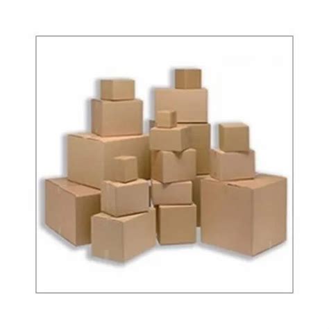 Square Brown Corrugated Packaging Boxes Ply 3 Box Capacity 1 20kg