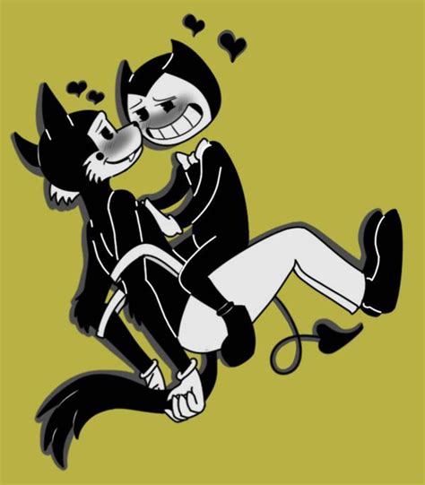 Rule 34 2boys Bendy Bendy And The Ink Machine Blush Blushing Boris The Wolf Fur Gay Male Male