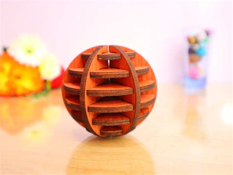 Laser Cut Wooden Puzzle Ball 4mm Svg Dxf Cdr Ai Pdf Free Download