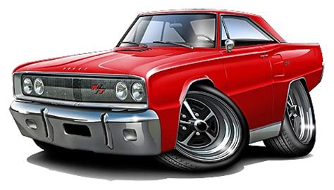 1967 Dodge Coronet R T Muscle Car Cartoon Tshirt FREE