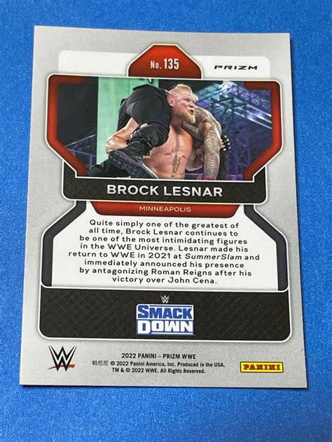 BROCK LESNAR 2022 Panini Prizm WWE Red White Blue Prizm 135 WWE Legend