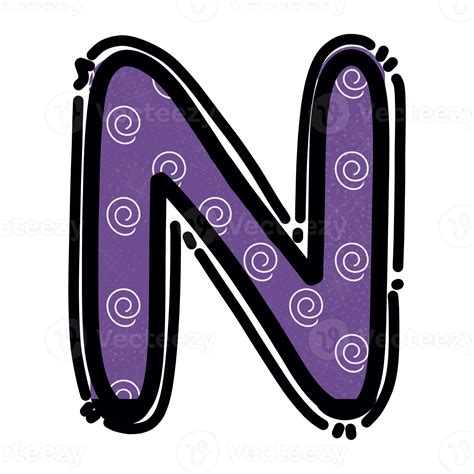 N Alphabet Letter Png Purple Color Cute Design 16716855 PNG