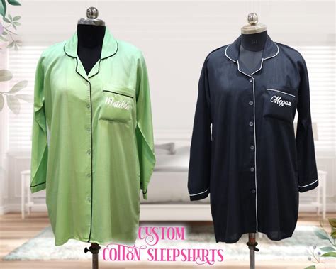 personalized sleep shirt cotton sleep shirts customized bridesmaid