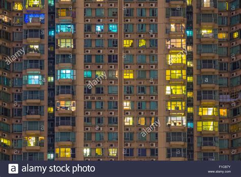 High Rise Apartment Building At Night High Resolution Stock Photography