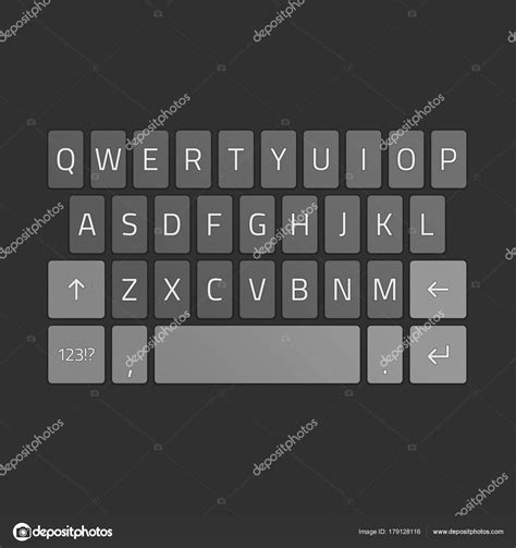 Smartphone Keyboard Vector Stock Vector By ©art Sonik 179128116