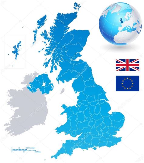 Vector Map Set Of United Kingdom Stock Vector Image By Pingebat