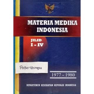 Jual Paket Buku Mmi Materia Medika Indonesia Jilid V Vi Dan