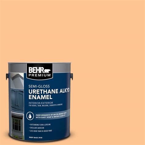 Behr Premium Gal P Dainty Apricot Urethane Alkyd Semi Gloss