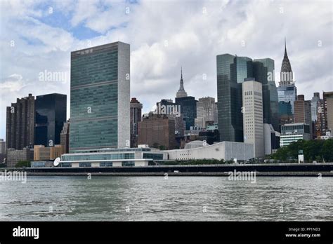 The United Nations Headquarters As Seen From Roosevelt Island Midtown