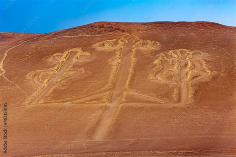 Peru, Paracas Peninsula. The Paracas Candelabra (the Candelabra of the ...