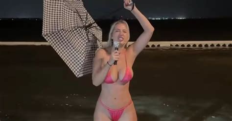 Model Who Faced Backlash For Bikini Clad Mock Hurricane Forecast Tells Fans She S Safe Daily Star