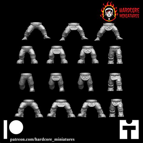 D Printable Space Orcs Retro Legs By Hardcore Miniatures