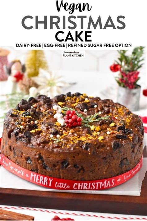 Vegan Christmas Cake - The Conscious Plant Kitchen