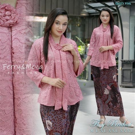 Jual Kebaya Natal Setelan Wanita Terbaru Fashion Pesta Kebaya Floy