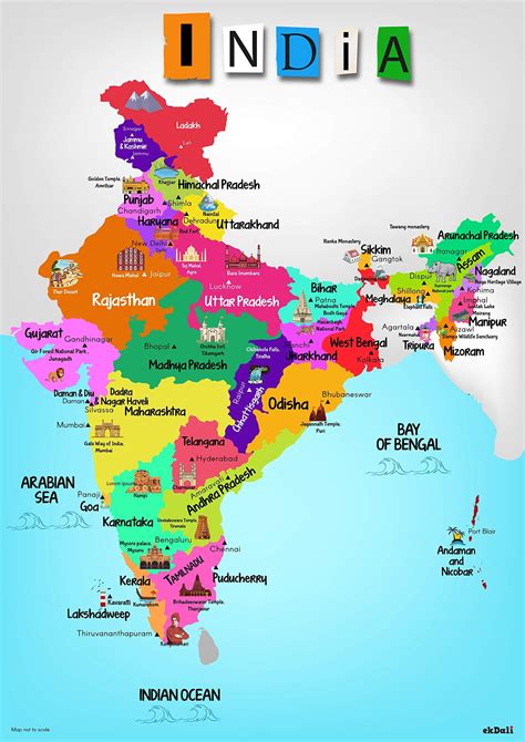 India world map – Artofit