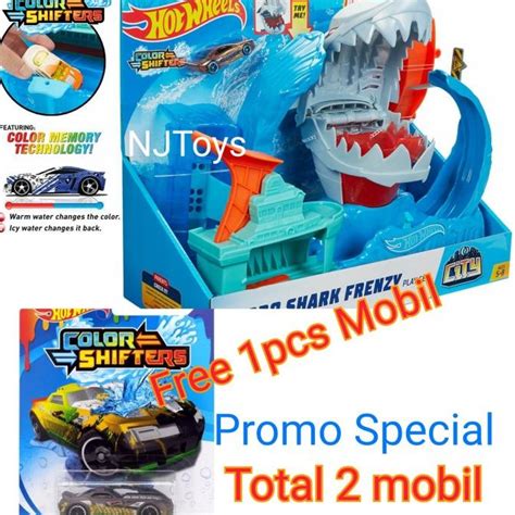 Jual Hot Wheels Robo Shark Frenzy Playset Trackset Color Shifters Shopee Indonesia