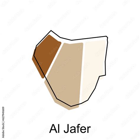 Map Of Al Jafer Design Template World Map International Vector