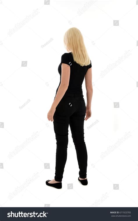 Full Length Portrait Blonde Woman Wearing Stock Photo Shutterstock