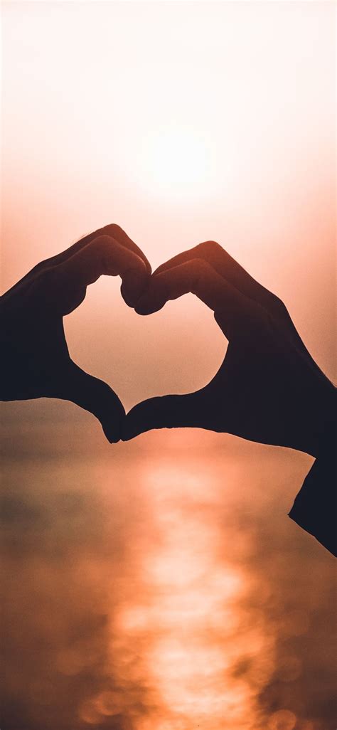 Heart Shape Hand Illustration Iphone Wallpapers Free Download