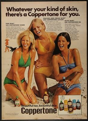 Coppertone Sun Tan Lotion Bikini Girls Sexy Long Legs Vintage Print Ad 1975 EBay