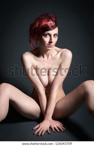 Fashion Portrait Beautiful Nude Woman Red Stock Photo 126043709 Shutterstock
